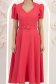Rochie din stofa roz midi in clos cu accesoriu tip curea - StarShinerS 7 - StarShinerS.ro