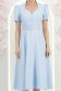 Rochie din stofa albastra-deschis midi in clos cu accesoriu tip curea - StarShinerS 6 - StarShinerS.ro
