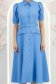 Rochie din stofa albastru-deschis midi in clos cu accesoriu tip curea si buzunare false - StarShinerS 6 - StarShinerS.ro