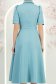 Rochie din stofa turcoaz midi in clos cu accesoriu tip curea si buzunare false- StarShinerS 7 - StarShinerS.ro