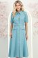 Rochie din stofa turcoaz midi in clos cu accesoriu tip curea si buzunare false- StarShinerS 3 - StarShinerS.ro