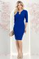 Stofa elastica rochie albastra midi tip creion - StarShinerS 5 - StarShinerS.ro