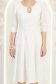 Rochie din stofa premium ivoire midi in clos cu accesoriu argintiu  - StarShinerS 3 - StarShinerS.ro