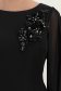Rochie din stofa neagra cu un croi drept si maneci tip fluture din voal cu aplicatii pe umeri - StarShinerS 6 - StarShinerS.ro