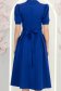 Rochie din stofa albastra midi in clos accesorizata cu nasturi decorativi aurii - StarShinerS 7 - StarShinerS.ro