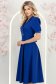 Rochie din stofa albastra midi in clos accesorizata cu nasturi decorativi aurii - StarShinerS 3 - StarShinerS.ro