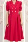 Rochie din stofa fuchsia midi in clos accesorizata cu nasturi decorativi aurii - StarShinerS 6 - StarShinerS.ro