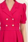 Rochie din stofa fuchsia midi in clos accesorizata cu nasturi decorativi aurii - StarShinerS 5 - StarShinerS.ro