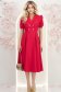 Rochie din stofa fuchsia midi in clos accesorizata cu nasturi decorativi aurii - StarShinerS 4 - StarShinerS.ro