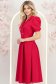 Rochie din stofa fuchsia midi in clos accesorizata cu nasturi decorativi aurii - StarShinerS 3 - StarShinerS.ro