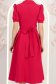 Rochie din stofa fuchsia midi in clos accesorizata cu nasturi decorativi aurii - StarShinerS 7 - StarShinerS.ro