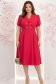 Rochie din stofa fuchsia midi in clos accesorizata cu nasturi decorativi aurii - StarShinerS 2 - StarShinerS.ro