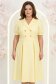 Rochie din stofa galbena midi in clos accesorizata cu nasturi decorativi aurii - StarShinerS 1 - StarShinerS.ro
