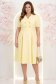 Rochie din stofa galbena midi in clos accesorizata cu nasturi decorativi aurii - StarShinerS 2 - StarShinerS.ro
