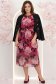 Rochie din material fluid roz midi in clos cu elastic in talie si cordon detasabil 2 - StarShinerS.ro