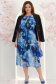 Rochie din material fluid albastra midi in clos cu elastic in talie si cordon detasabil 1 - StarShinerS.ro