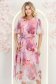 Rochie din material fluid roz deschis midi in clos cu elastic in talie si cordon detasabil 2 - StarShinerS.ro