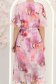 Rochie din material fluid roz deschis midi in clos cu elastic in talie si cordon detasabil 7 - StarShinerS.ro