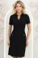 Rochie din stofa neagra scurta tip creion cu buzunare false 1 - StarShinerS.ro