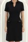 Rochie din stofa neagra scurta tip creion cu buzunare false 5 - StarShinerS.ro