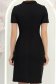 Rochie din stofa neagra scurta tip creion cu buzunare false 6 - StarShinerS.ro