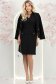 Rochie din stofa neagra scurta tip creion cu buzunare false 3 - StarShinerS.ro