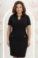Rochie din stofa neagra scurta tip creion cu buzunare false - StarShinerS 1 - StarShinerS.ro