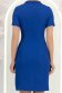 Rochie din stofa albastra scurta tip creion cu buzunare false 6 - StarShinerS.ro