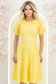 Rochie din stofa galbena midi in clos cu cordon cu perle - StarShinerS 1 - StarShinerS.ro