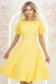 Rochie din stofa galbena midi in clos cu cordon cu perle - StarShinerS 3 - StarShinerS.ro