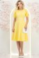Rochie din stofa galbena midi in clos cu cordon cu perle - StarShinerS 4 - StarShinerS.ro