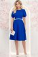 Rochie din stofa albastra midi in clos cu cordon cu perle - StarShinerS 3 - StarShinerS.ro