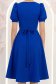 Rochie din stofa albastra midi in clos cu cordon cu perle - StarShinerS 5 - StarShinerS.ro
