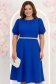 Rochie din stofa albastra midi in clos cu cordon cu perle - StarShinerS 1 - StarShinerS.ro