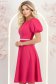 Rochie din stofa fuchsia midi in clos cu cordon cu perle - StarShinerS 2 - StarShinerS.ro