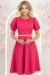 Rochie din stofa fuchsia midi in clos cu cordon cu perle - StarShinerS 3 - StarShinerS.ro