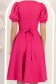 Rochie din stofa fuchsia midi in clos cu cordon cu perle - StarShinerS 6 - StarShinerS.ro