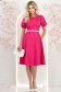 Rochie din stofa fuchsia midi in clos cu cordon cu perle - StarShinerS 3 - StarShinerS.ro