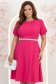 Rochie din stofa fuchsia midi in clos cu cordon cu perle - StarShinerS 1 - StarShinerS.ro