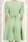 Rochie din stofa verde deschis până la genunchi in clos accesorizata cu cordon cu perle detasabil- StarShinerS 6 - StarShinerS.ro