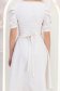 Rochie din stofa alba până la genunchi in clos accesorizata cu cordon cu perle detasabil- StarShinerS 4 - StarShinerS.ro