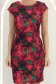 Rochie din stofa fuchsia scurta cu un croi drept si imprimeu- StarShinerS 5 - StarShinerS.ro