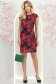 Rochie din stofa fuchsia scurta cu un croi drept si imprimeu- StarShinerS 3 - StarShinerS.ro
