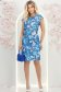 Rochie din stofa albastra scurta cu un croi drept si imprimeu- StarShinerS 3 - StarShinerS.ro