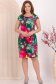 Rochie verde scurta cu un croi drept si imprimeu- StarShinerS 2 - StarShinerS.ro