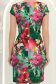 Rochie din stofa verde scurta cu un croi drept si imprimeu- StarShinerS 6 - StarShinerS.ro