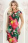 Rochie din stofa verde scurta cu un croi drept si imprimeu- StarShinerS 1 - StarShinerS.ro