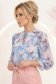 Bluza din viscoza albastru deschis cu croi larg si volanase la maneca - StarShinerS 2 - StarShinerS.ro