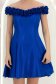 Rochie albastra cu sclipici scurta in clos cu volanase - StarShinerS 6 - StarShinerS.ro