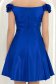 Rochie albastra cu sclipici scurta in clos cu volanase - StarShinerS 7 - StarShinerS.ro